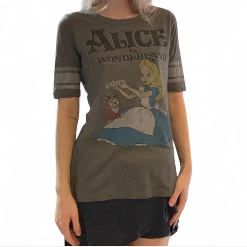 Urban Outfitters Grey Alice in Wonderland T-Shirt